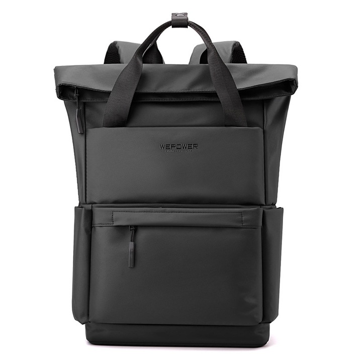 Rucsac laptop, multifunctional, impermeabil, rezistent, business, office, negru, OBRALIX