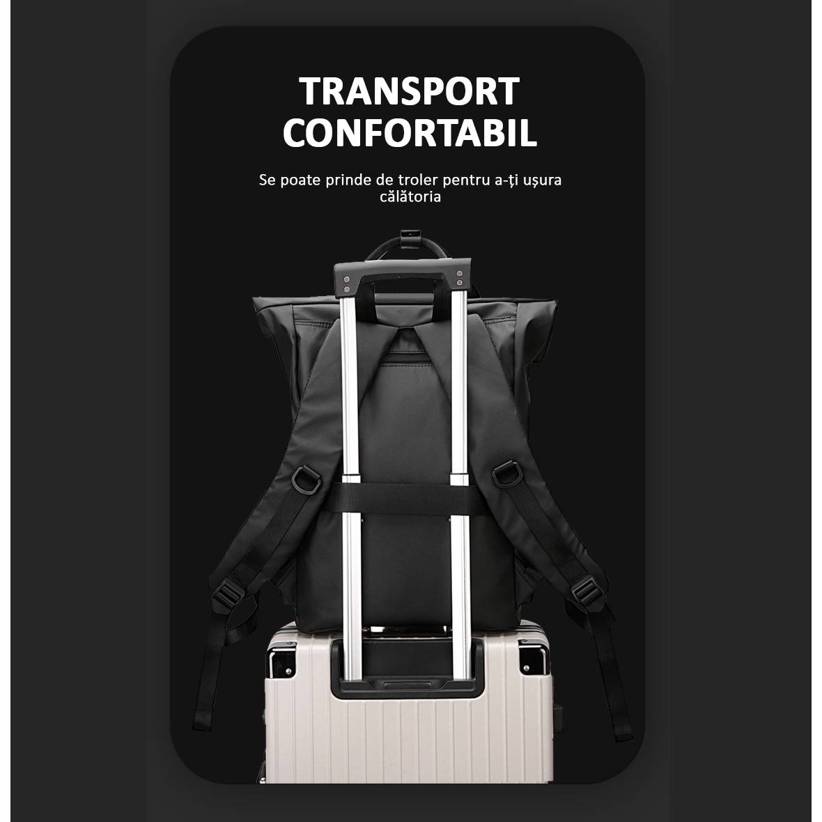 Rucsac multifunctional, laptop, impermeabil, office, business, albastru inchis, Obralix®