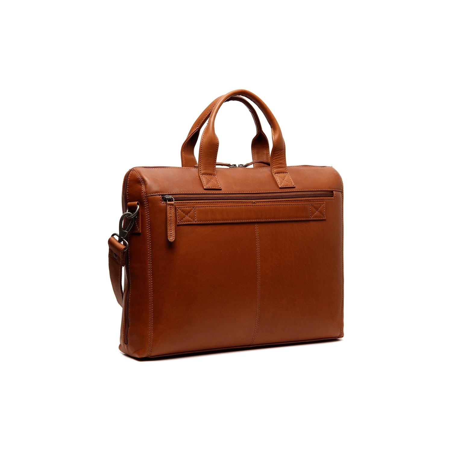 Geanta de laptop din piele naturala, The Chesterfield Brand, Levanto 14 inch, Maro coniac