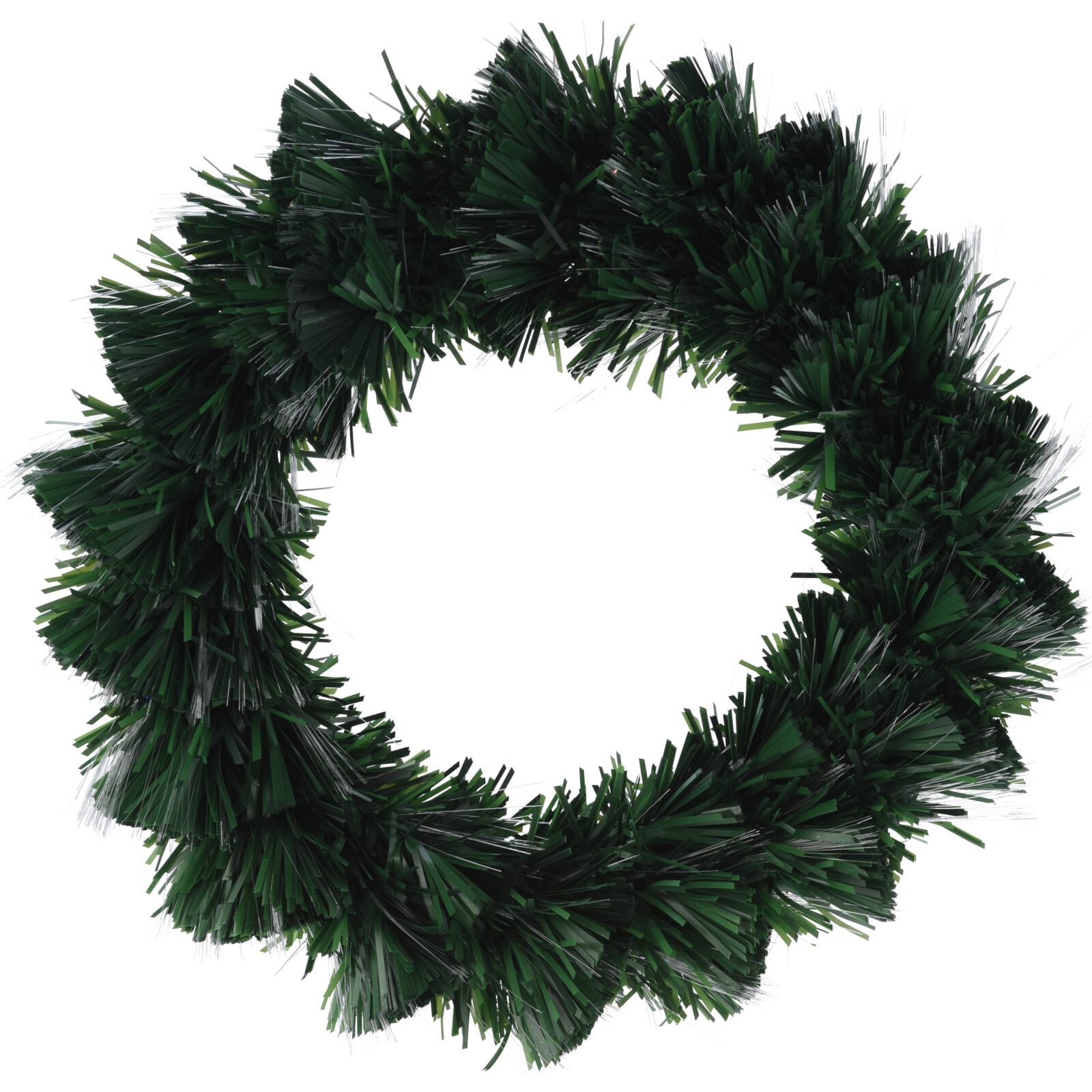 Coronita decorativa cu LED si fibra optica, diametru 50 cm, 9 LED-uri multicolore