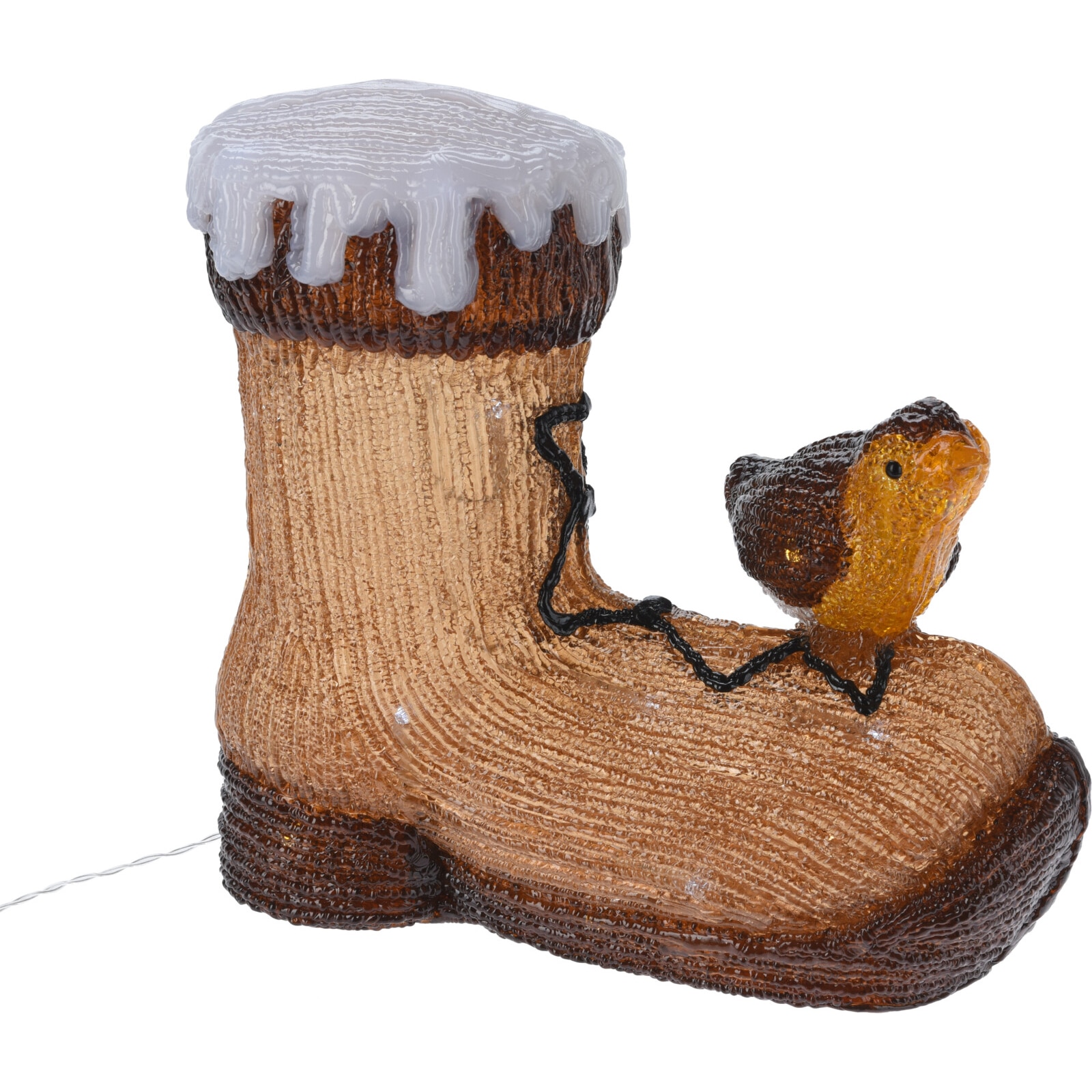 Decoratiune luminoasa Birds on Boots, 30 LED-uri alb, inaltime 28 cm, 31x13 cm, protectie IP44