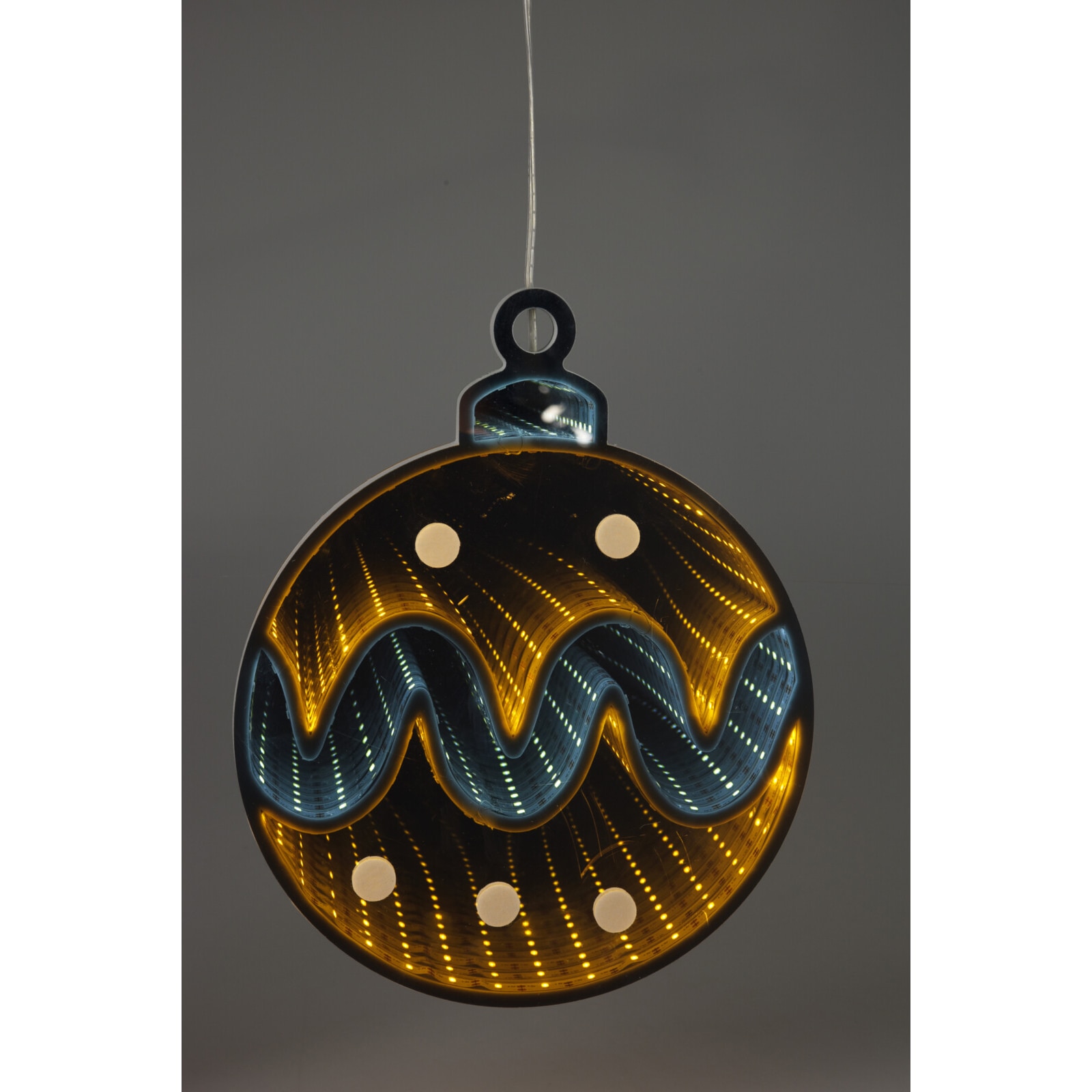 Decoratiune cu Led Xmas Ball Infinity Mirror, 25x20x1.2 cm