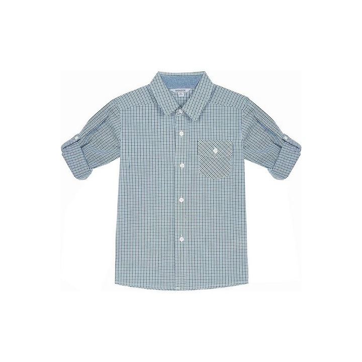 Camasa baieti, albastru, verde, 3/4, 4-5 ani