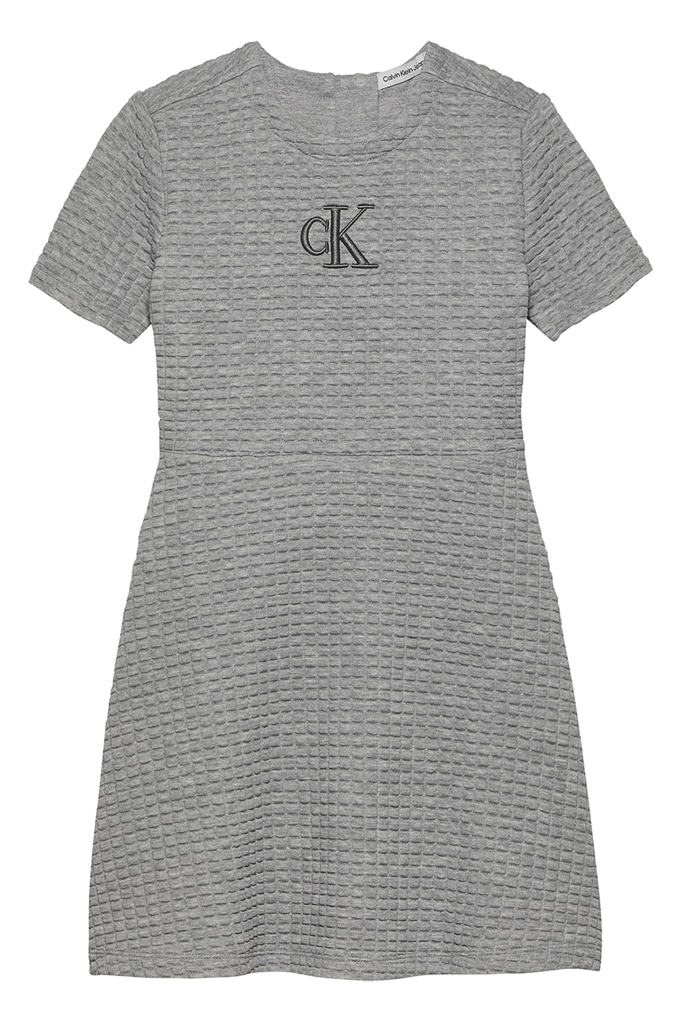 CALVIN KLEIN, Rochie cu croiala in A si aspect texturat, Gri inchis, 170 CM