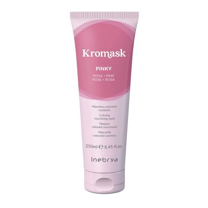 Inebrya Kromask Coloring Nourishing Mask masca hranitoare cu pigmenti colorati pentru par cu nuante de roz Pinky 250 ml