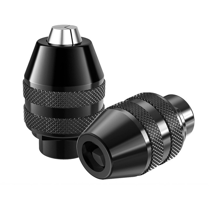 Set 2 Mandrine Rapide Fara Cheie, Compatibile Dremel, 1/32"-1/8", Aliaj