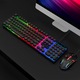 Tastatura Gaming BOMSTOM, 104 Taste, Iluminare Colorata, Design Ergonomic, Negru, 431x31x128mm