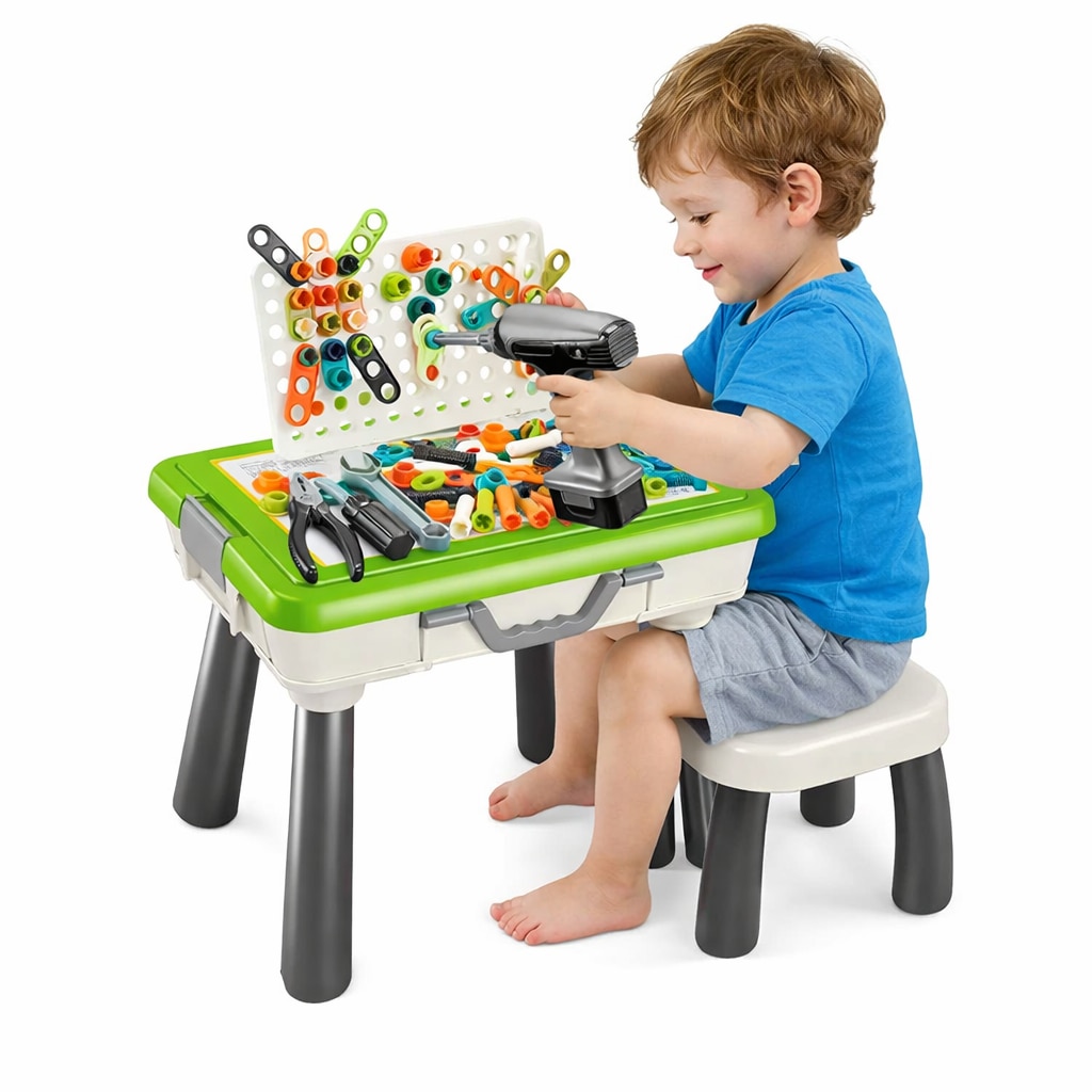 Set Banc de Lucru Multifunctional 4in1 BabyWorkshop Indiggo® cu