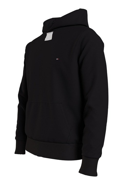 Tommy Hilfiger, Hanorac cu buzunar kangaroo, Negru, L
