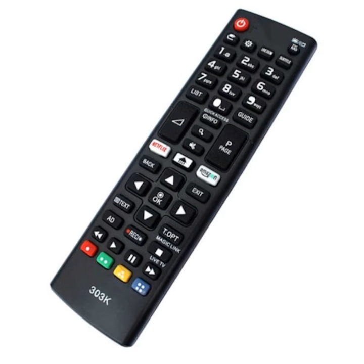 GSC ® дистанционно управление за LG LCD/LED с Netflix, черно с оригинални функции за дистанционно управление