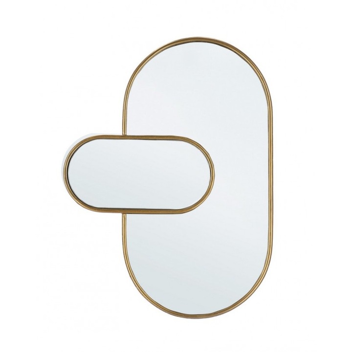 Златно метално стенно огледало Namita 41x3x56 см