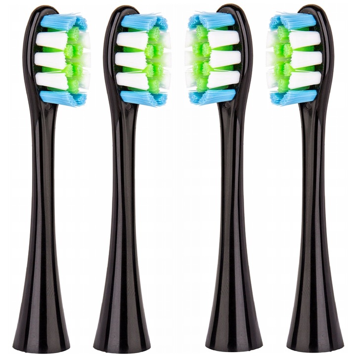 Set 4 Rezerve standard, Reptila, compatibil cu de periuta de dinti electrica Oclean One / Air / Pro / X / Z / FLOW, Negru