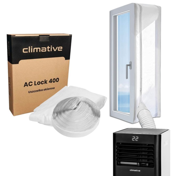 Ablaktömítés Climative AC-Lock 400cm fehér, vízálló textil