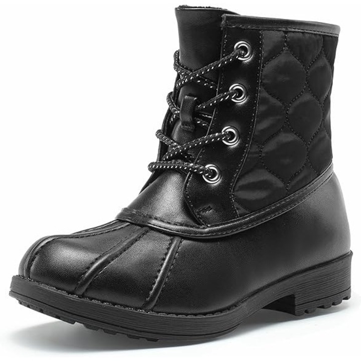Ghete dama, Dream Pairs, Sintetic, Negru, 37 EU