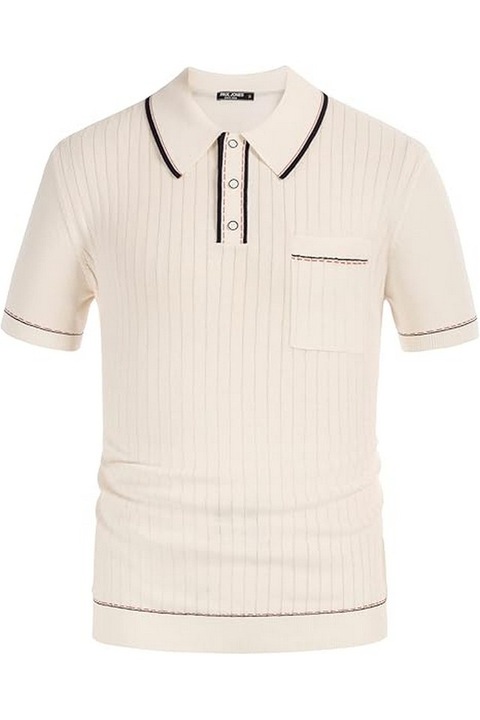 Tricou polo barbati, crem, ELEGANCITY
