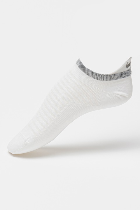 Nike, Sosete unisex pana la glezna pentru alergare, Alb optic