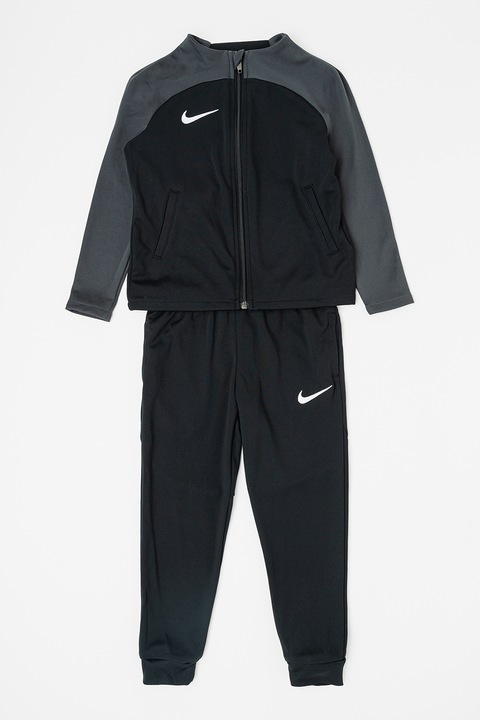 Nike, Футболен екип Academy с Dri-FIT, Черен/Антрацитно сиво