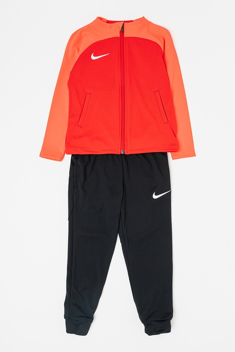 Nike, Футболен екип Academy с Dri-FIT, Черен/Тъмночервен/Мандарина