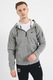 Nike, Hanorac relaxed fit pentru fitness Therma-FIT, Gri inchis melange