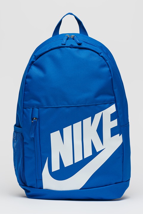 Nike, Rucsac cu imprimeu logo Elemental - 20L, Alb, Albastru royal