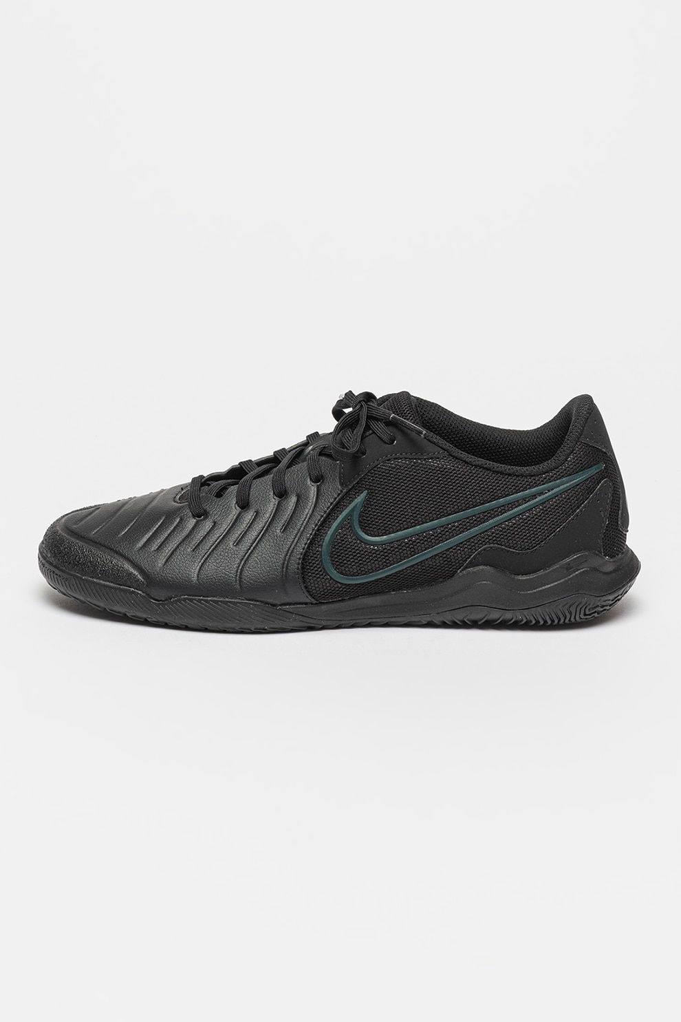 Nike, Pantofi Tiempo Legend 10 Academy IC de piele si material textil pentru fotbal, Negru, 9.5
