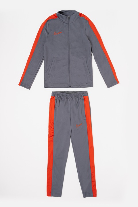 Nike, Футболен екип с Dri-FIT и скосени джобове, Червен/Tъмносив