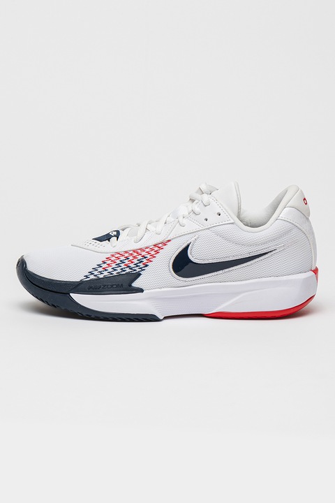 Nike, Pantofi Air Zoom G.T. Cut Academy cu logo, pentru baschet, Rosu/Alb/Bleumarin