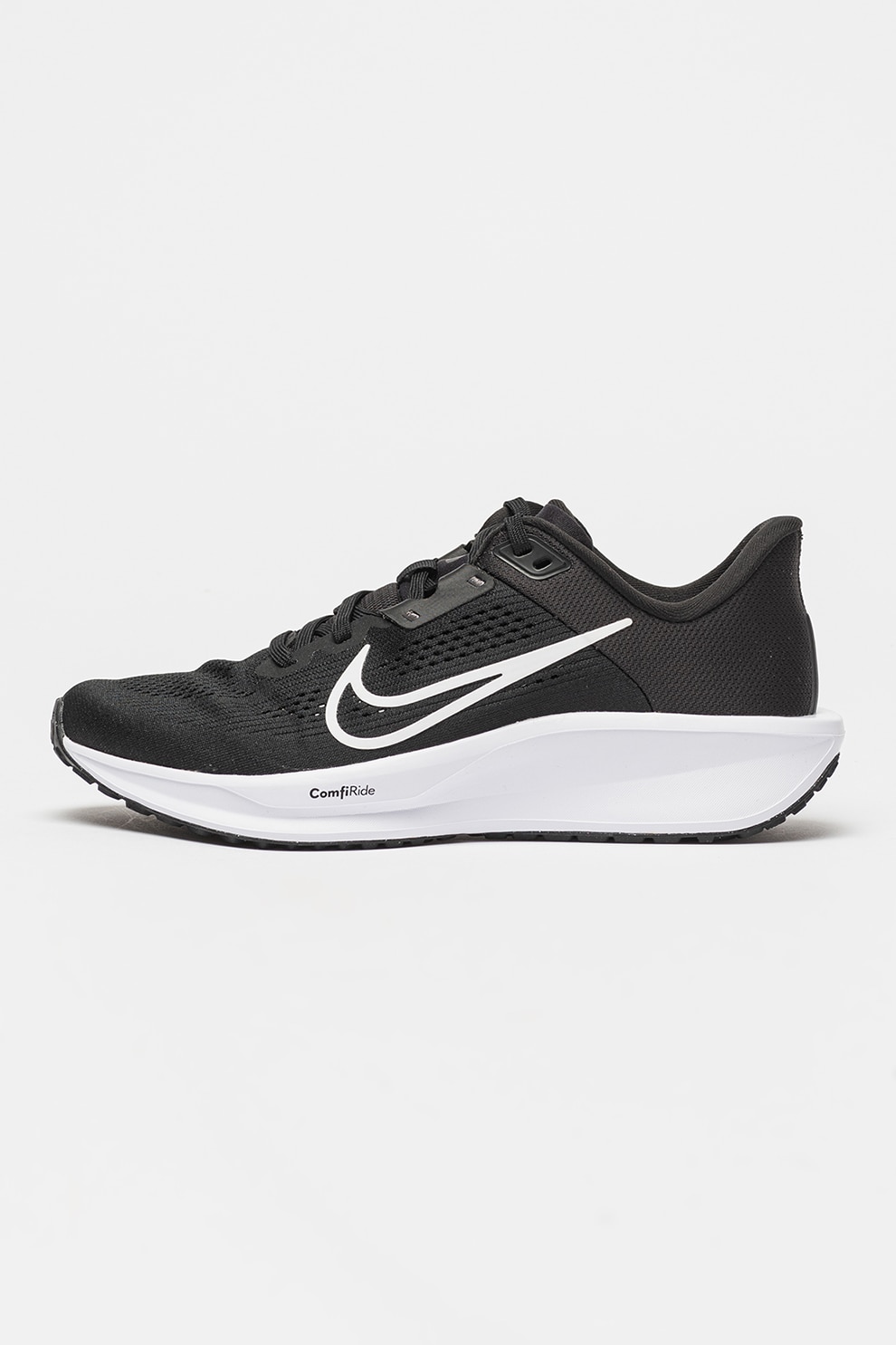 Nike, Pantofi cu detalii logo pentru alergare Quest 6, Alb, Negru, 10