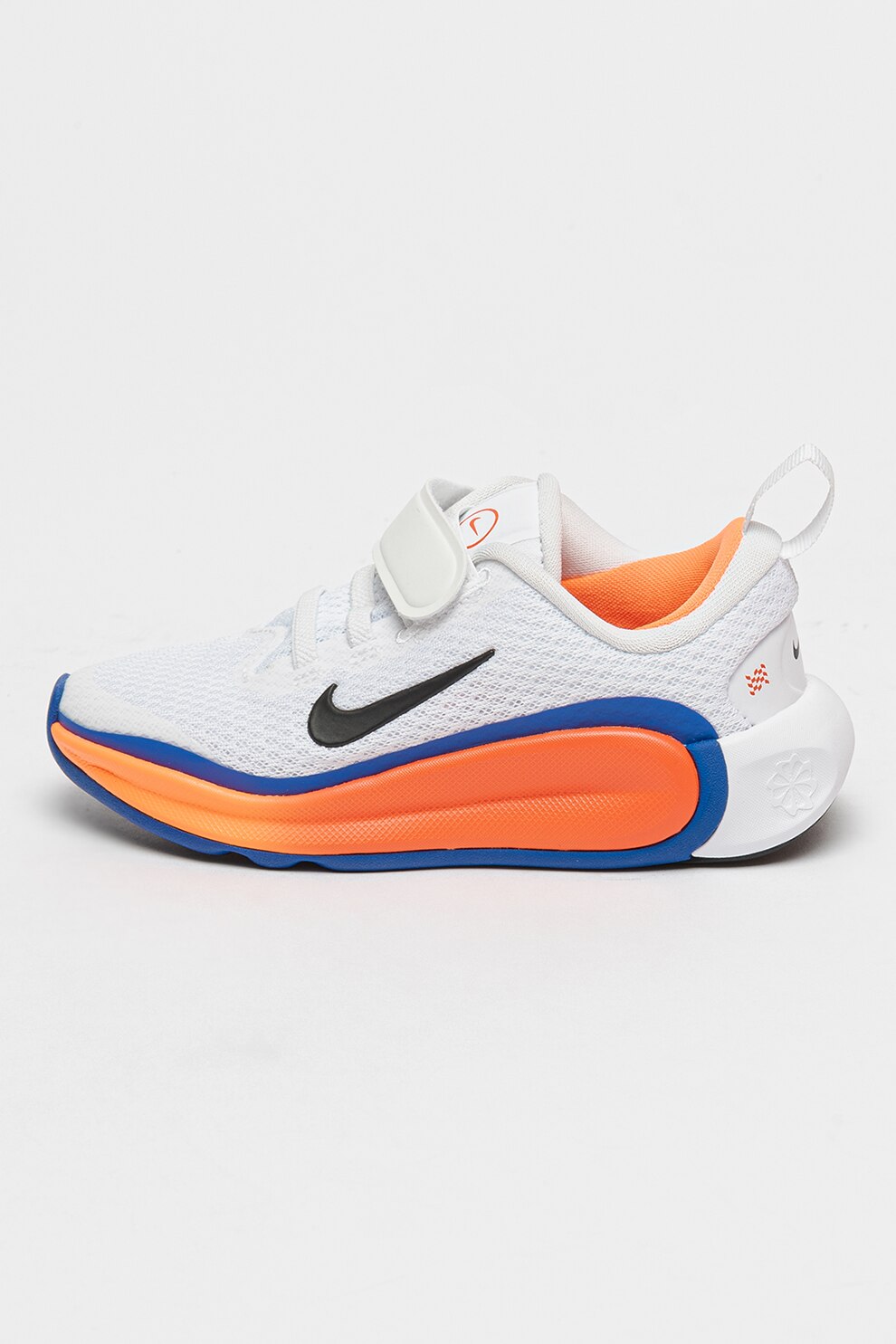 Nike, Pantofi cu velcro, pentru alergare Infinity Flow, Alb, Albastru inchis, 28 EU