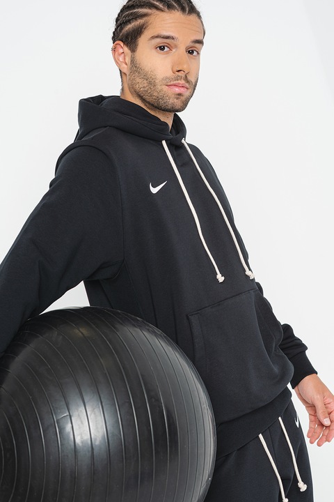 Nike, Худи за футбол с джоб кенгуру, Бял/Черен
