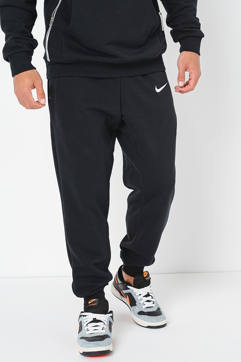 Nike, Pantaloni de trening din amestec de bumbac, pentru fotbal, Negru