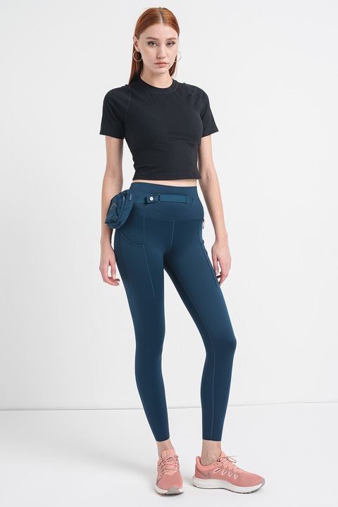 Nike, Скъсен клин Trailg Go за бягане с Dri Fit, Тъмносин