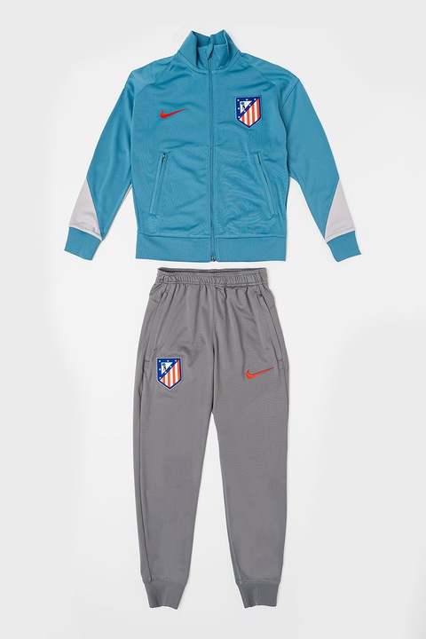 Nike, Футболен екип с Dri Fit, Сив/Прашно синьо