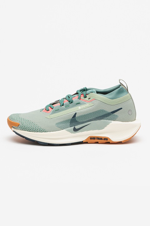 Nike, Pantofi Pegasus Trail 5 GTX impermeabili din material textil, pentru alergare, Verde