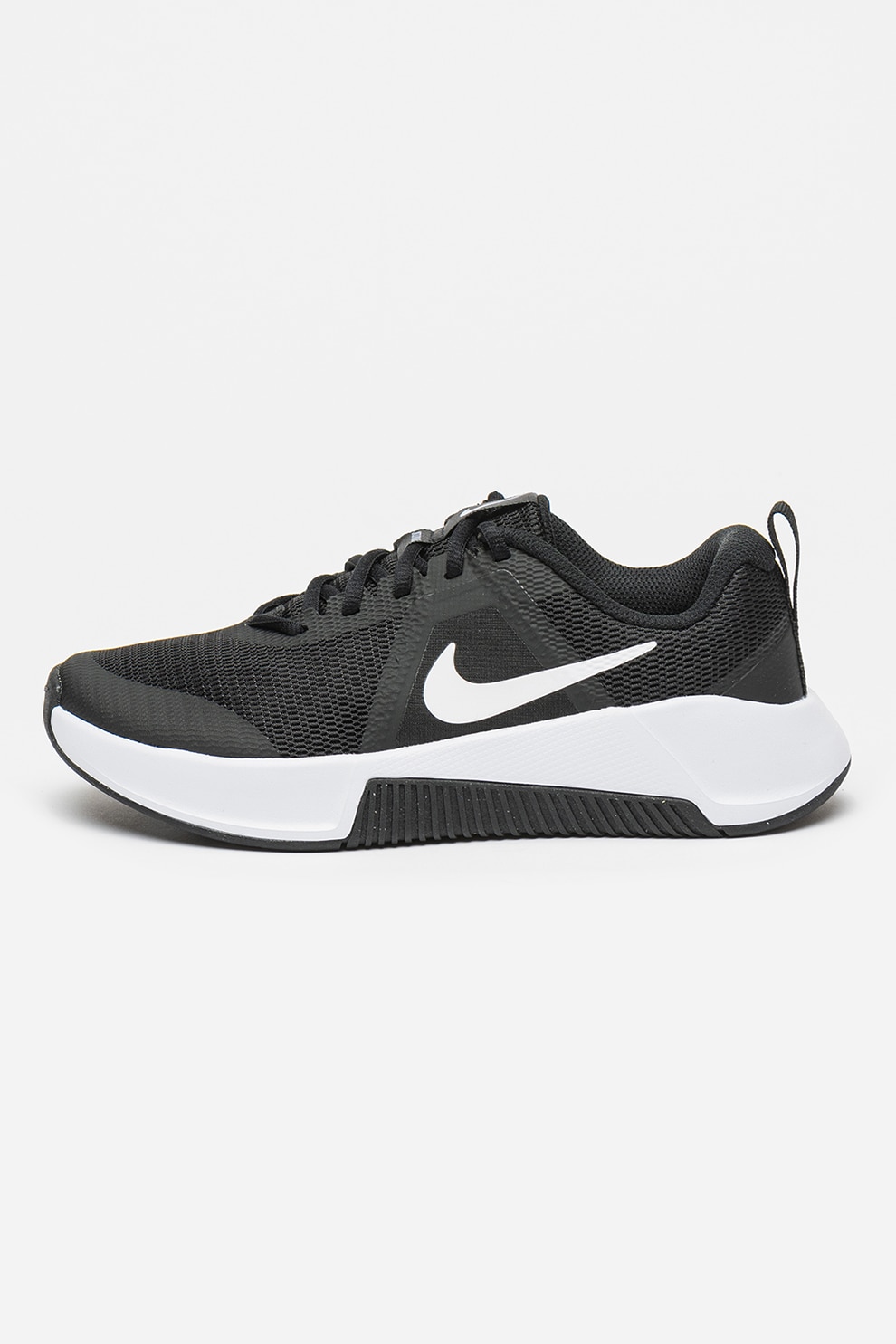Nike, Pantofi MC Trainer 3 din plasa cu imprimeu logo lateral, pentru antrenament, Alb, Negru, 6.5