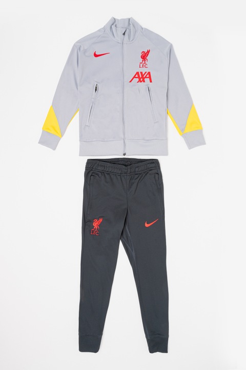 Nike, Футболен екип с джобове с цип, Червен/Сив