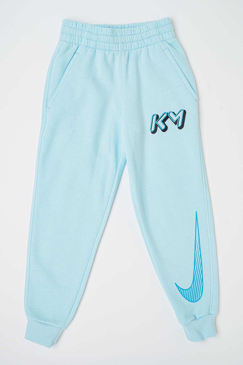 Nike, Pantaloni de trening din amestec de bumbac, Albastru pastel, 137-147 CM