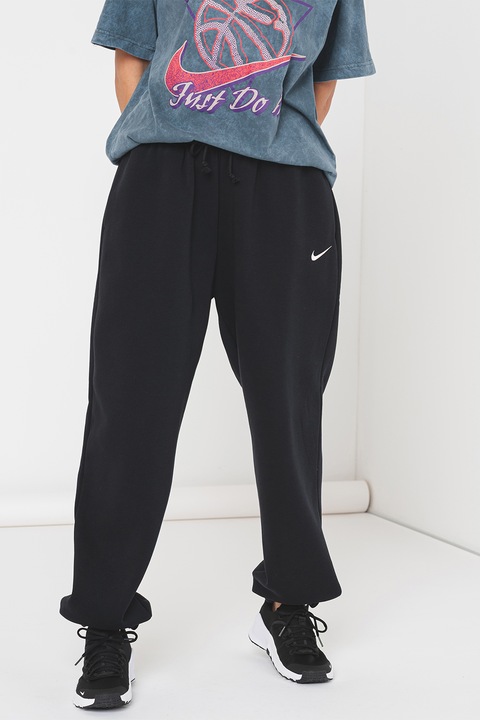 Nike, Pantaloni de trening cu talie inalta Phoenix, Negru, M