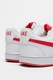 Nike, Pantofi sport de piele ecologica cu logo contrastant Court Vision, Rosu, Alb, 10