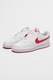 Nike, Pantofi sport de piele ecologica cu logo contrastant Court Vision, Rosu, Alb, 10