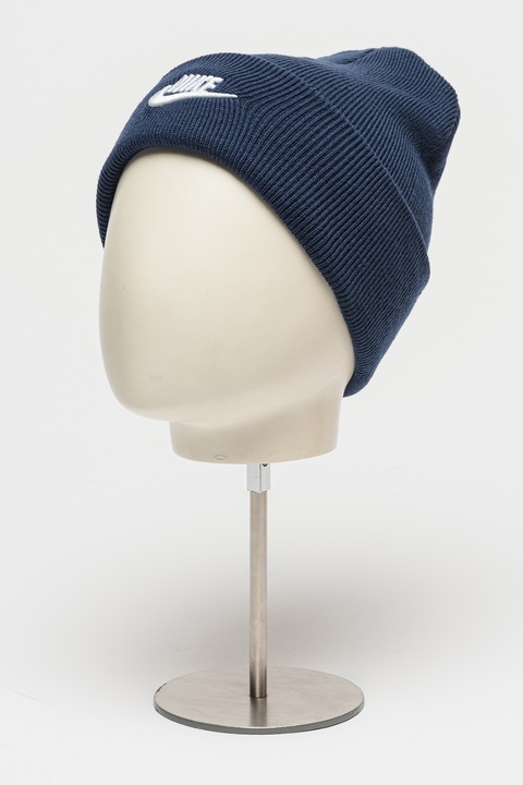 Nike, Caciula cu logo brodat Peak, 50-55 CM, Bleumarin