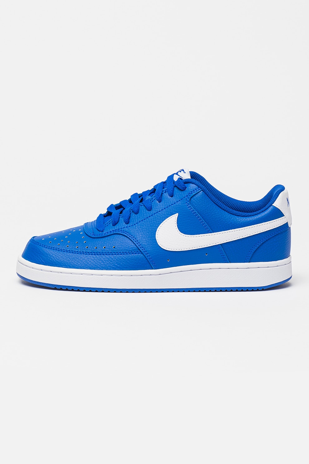 Nike, Pantofi sport low-cut de piele ecologica Court Vision, Alb