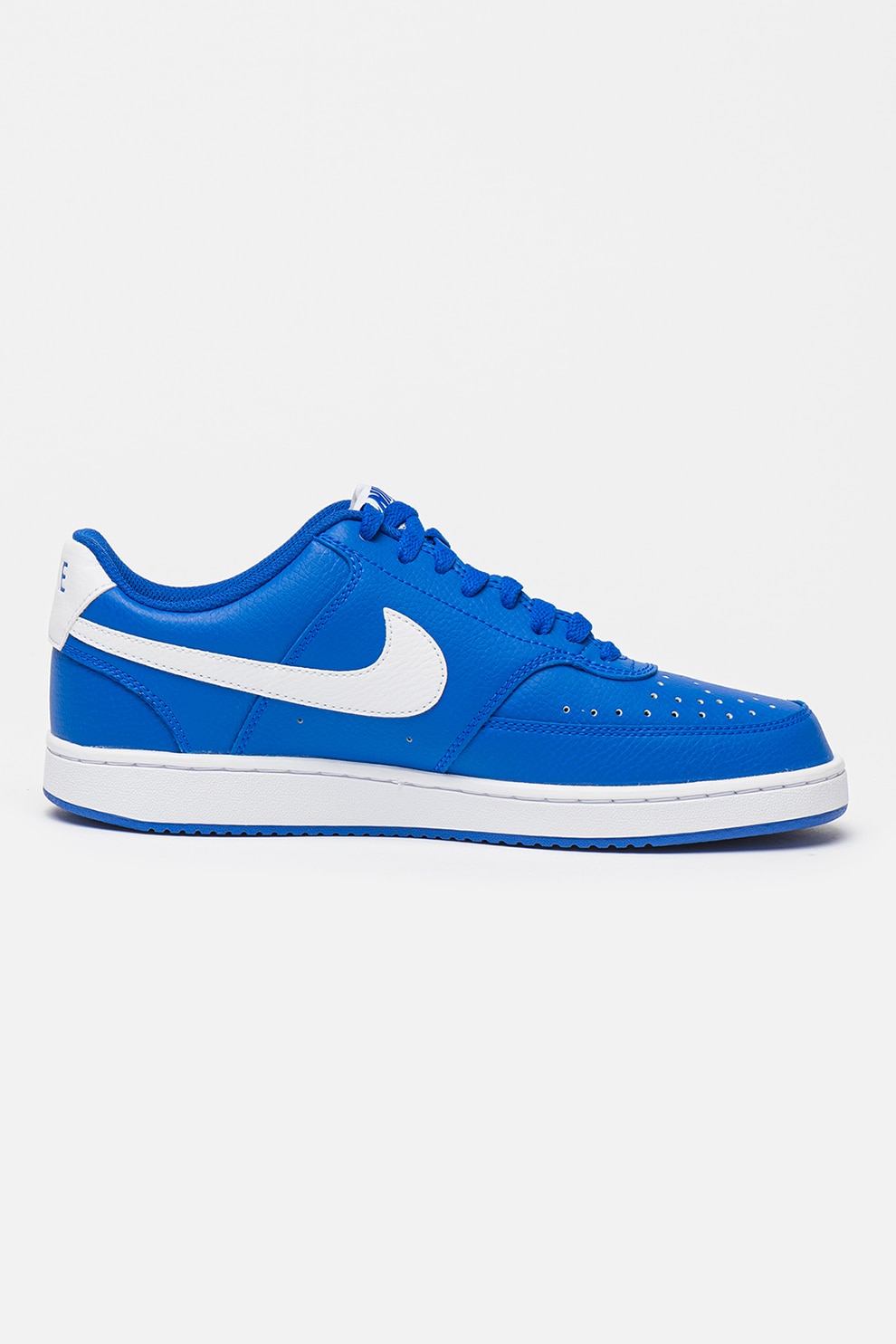 Nike, Pantofi sport low-cut de piele ecologica Court Vision, Alb