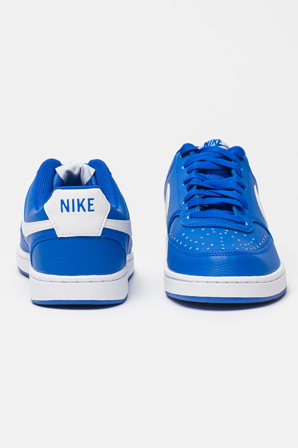 Nike, Pantofi sport low-cut de piele ecologica Court Vision, Alb