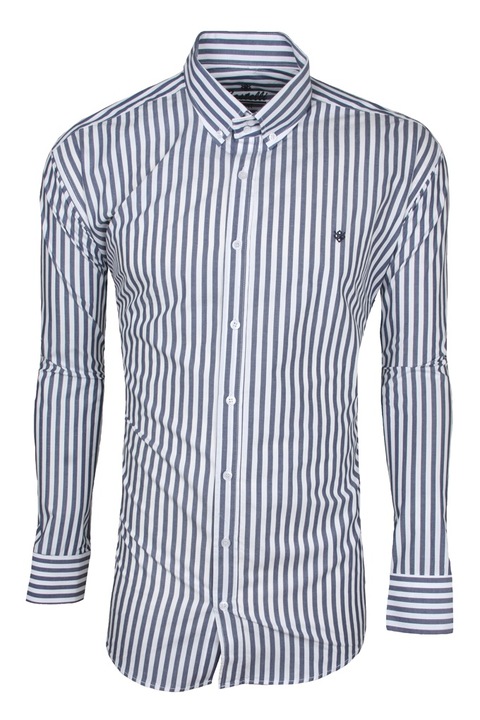 Camasa barbati, Castelli, Bumbac, Alb/Gri, Alb/Gri