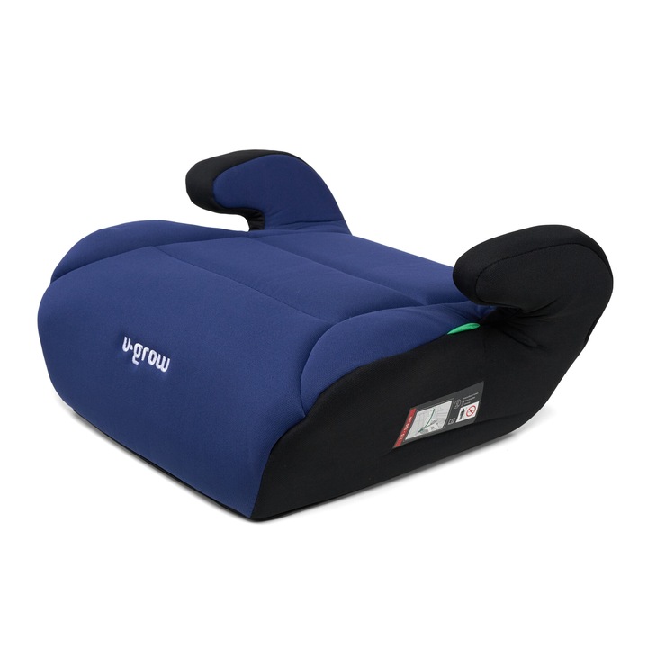 Детско столче за кола U-Grow, 125-150 см, Сертификат R129, Без isofix, Син/Черен