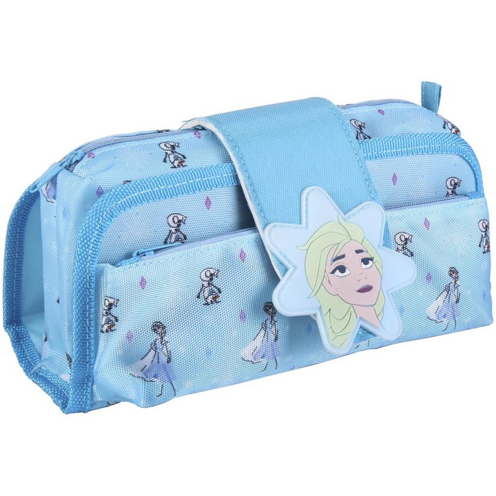 Frozen - Elsa bővíthető tolltartó, 1 cipzár, 22 x 12 x 7 cm