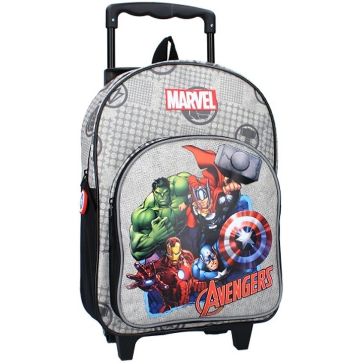Troller Marvel Avengers, 2 fermoare, 38 x 28 x 12 cm