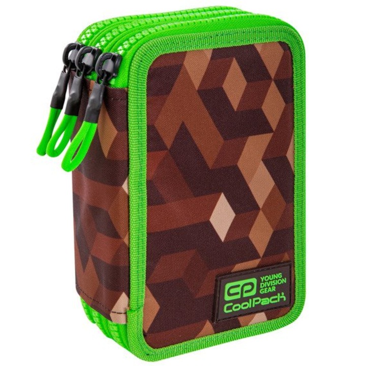 Penar echipat Coolpack - City Jungle, 3 compartimente, 19.5 x 12.5 x 6.5 cm, 46 piese