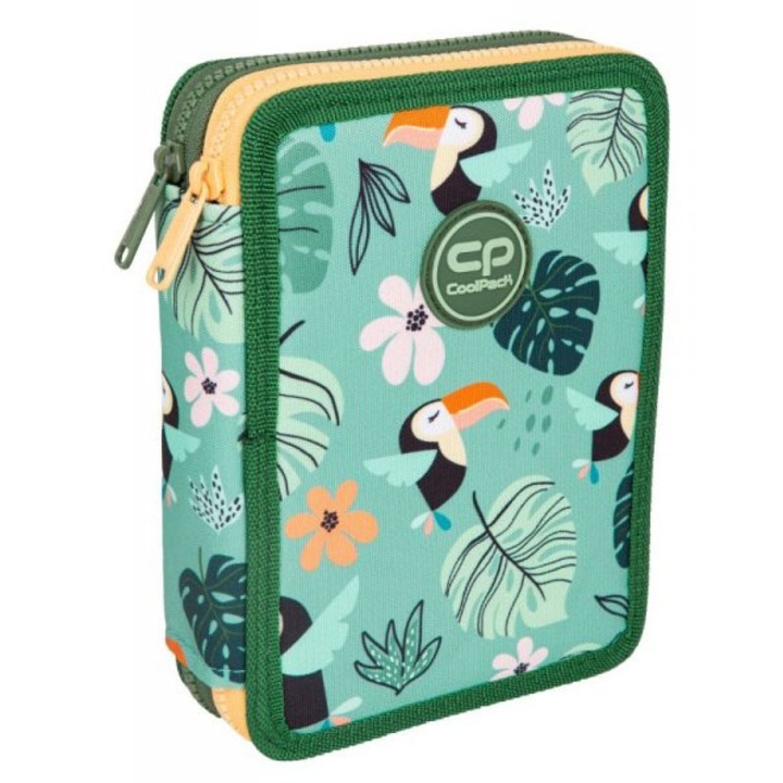 Coolpackkal tolltartó - Tukánok, felszerelt, 2 rekeszes, 20 x 14 x 5 cm, 38 darab